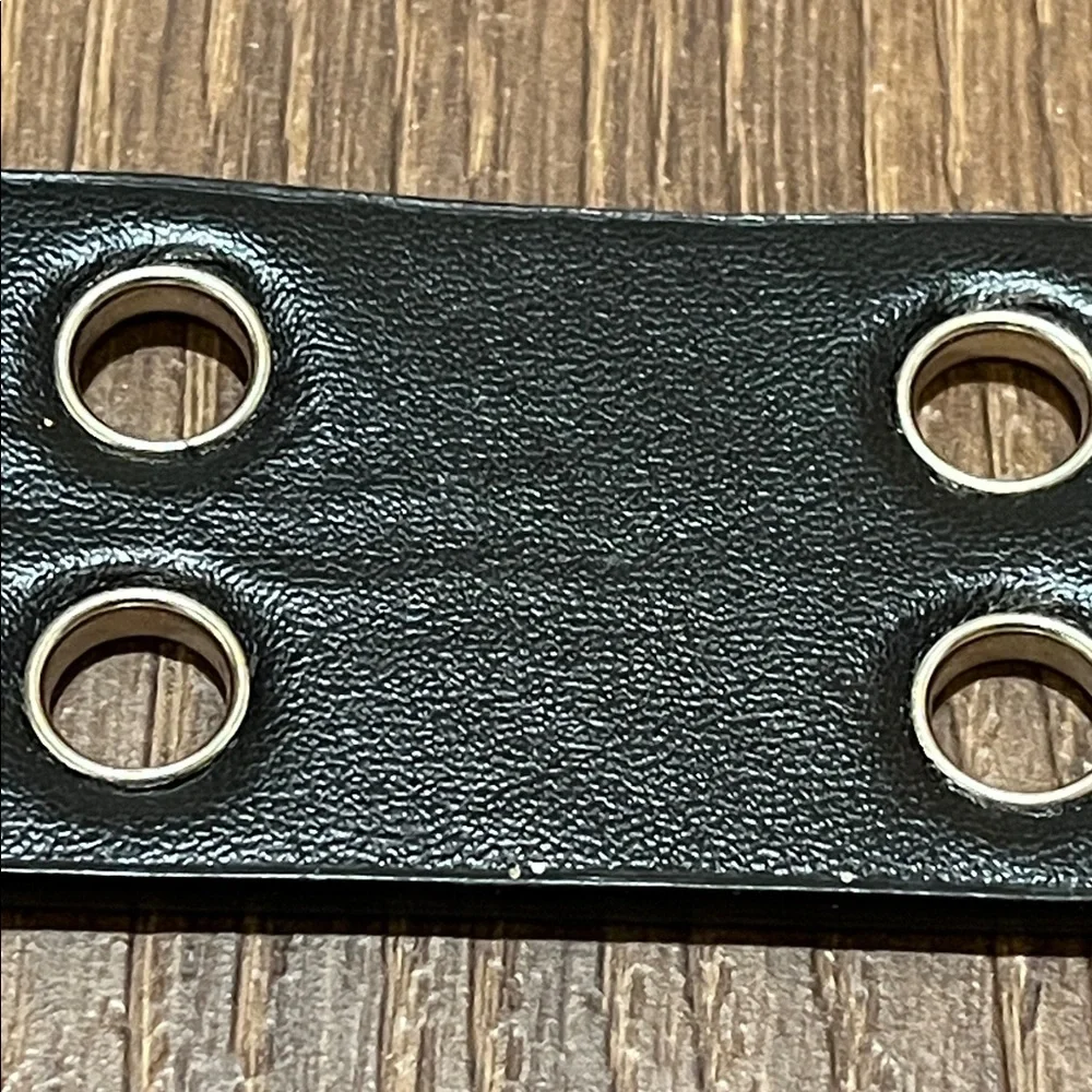 Black punk rock grommet belt 42.5” long Women’s/men’s no size grunge